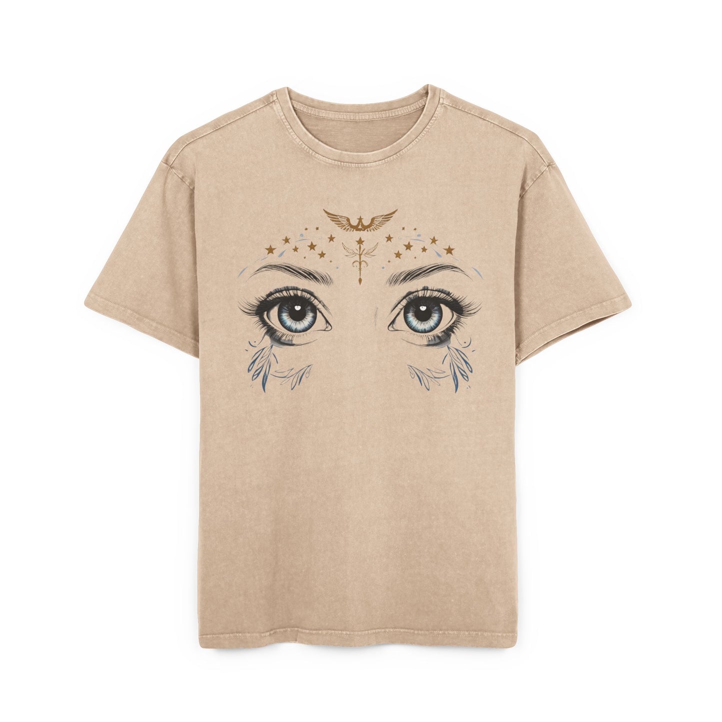 Angel Eyes Oversized Acid Wash T-Shirt