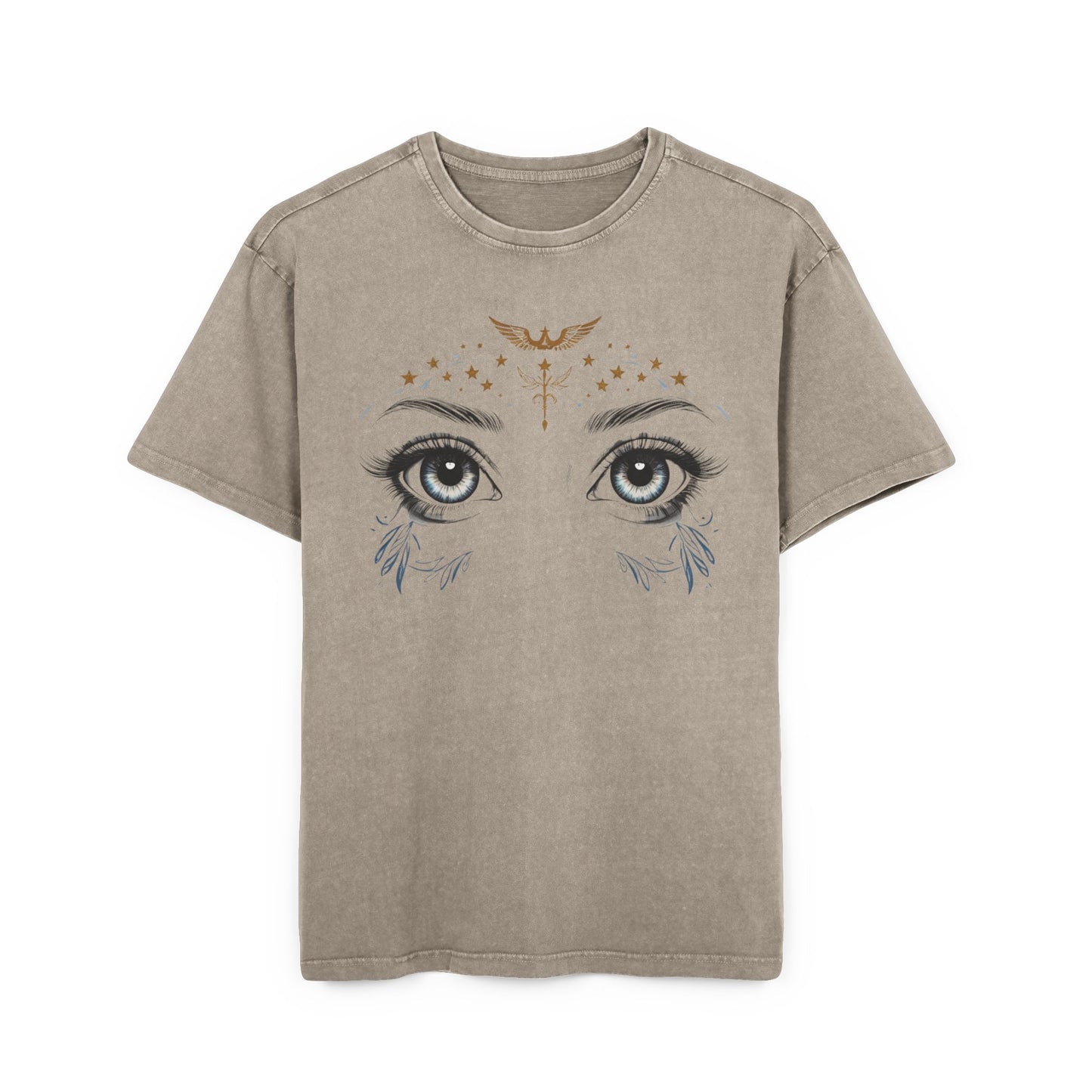 Angel Eyes Oversized Acid Wash T-Shirt