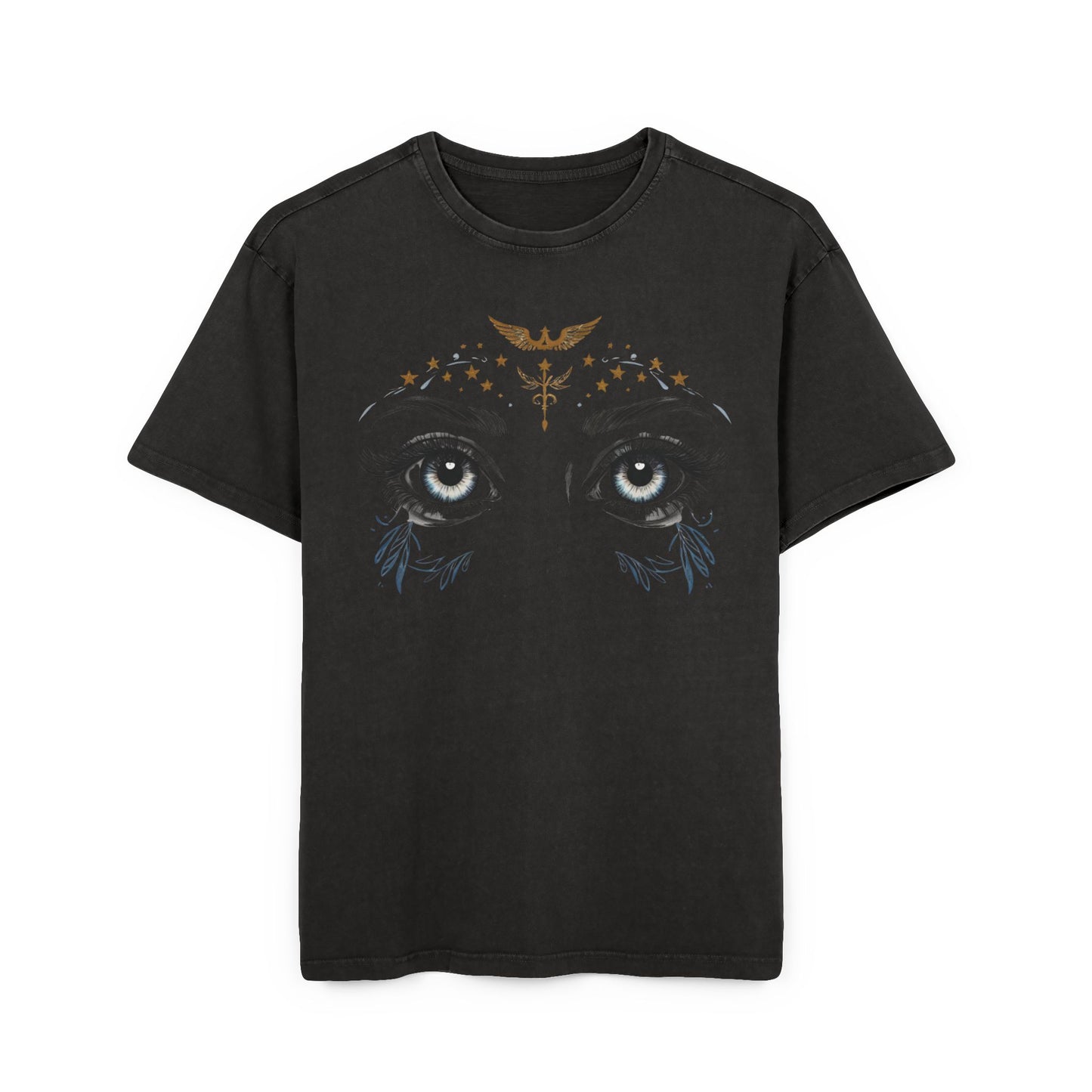 Angel Eyes Oversized Acid Wash T-Shirt