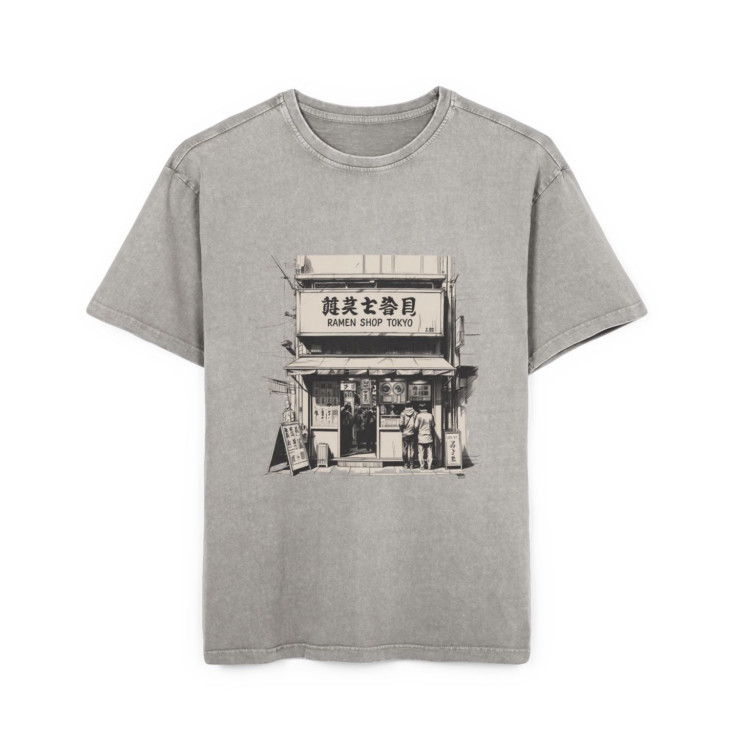Ramen Shop Oversized Acid Wash T-Shirt