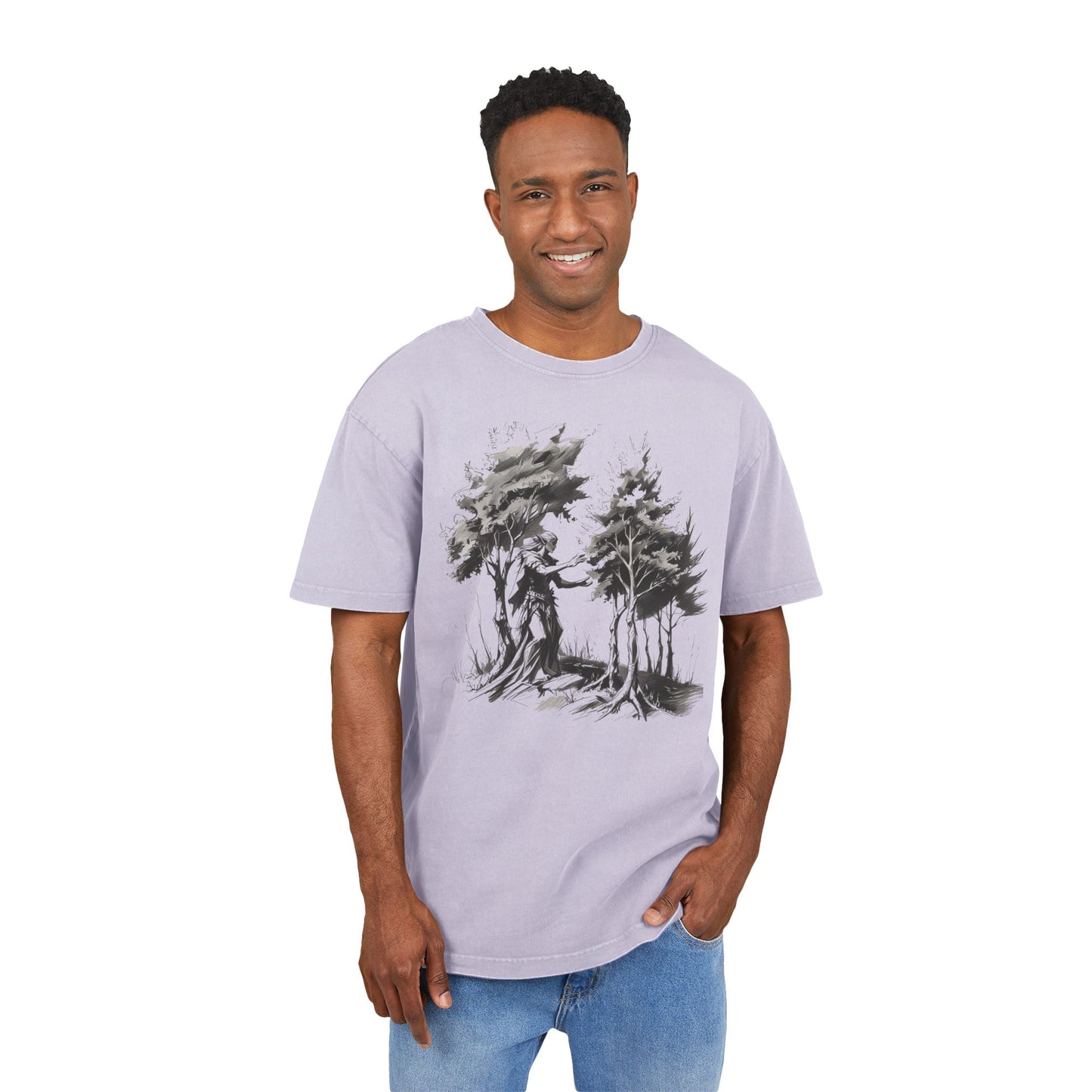 Dryad Oversized Acid Washed T-Shirt