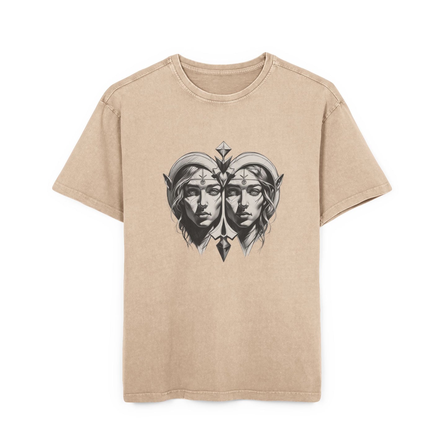 Gemini Oversize Acid Washed T-Shirt