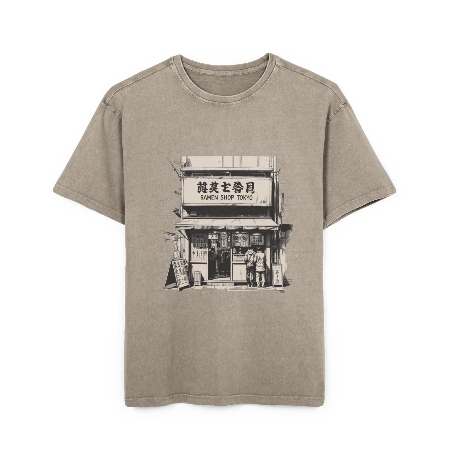 Ramen Shop Oversized Acid Wash T-Shirt