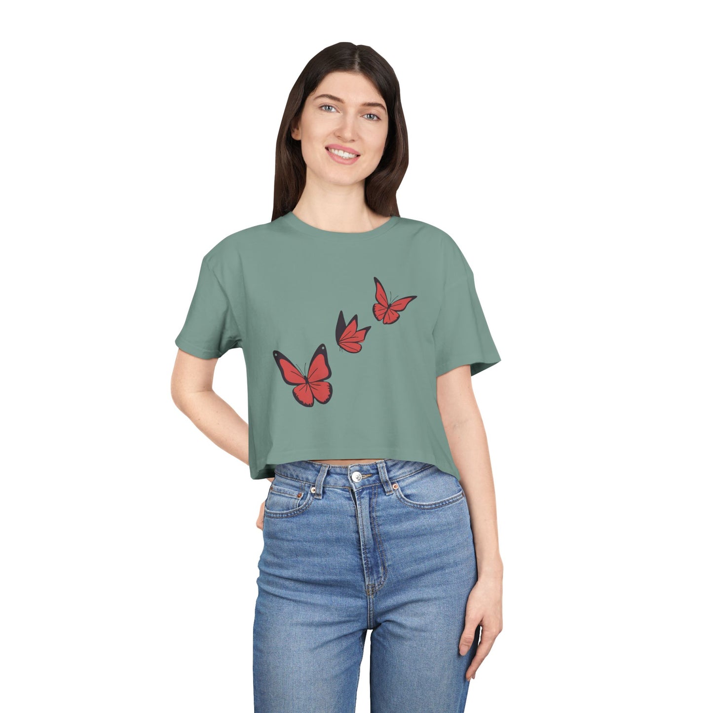 Butterfly Women's Crop T-Shirt