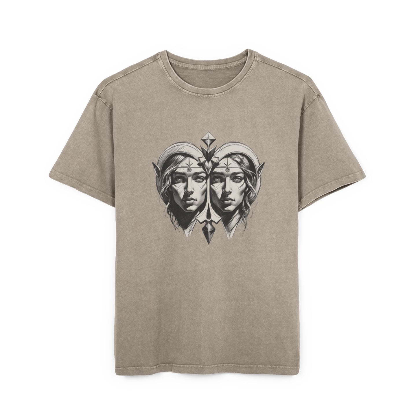 Gemini Oversize Acid Washed T-Shirt