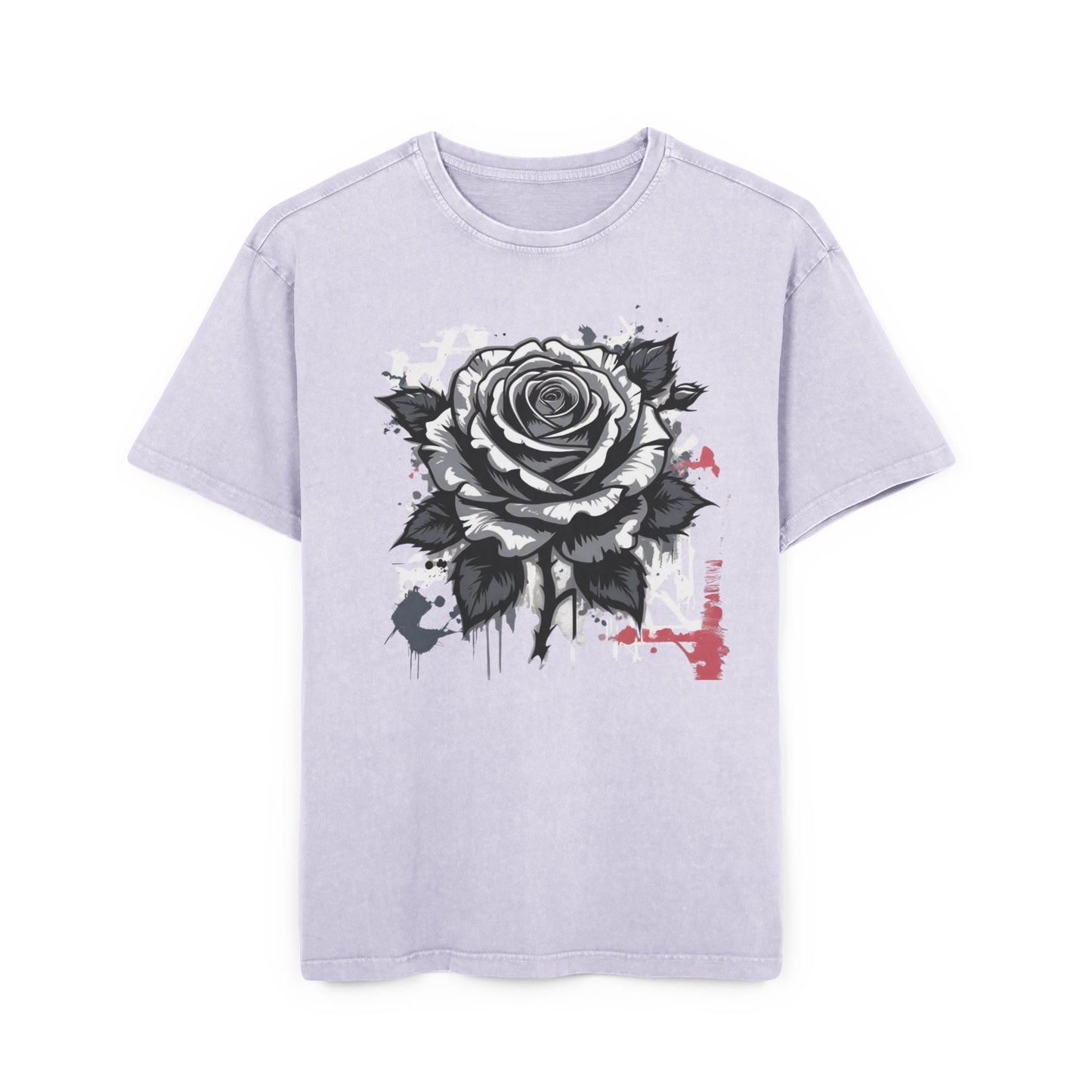 Grey Rose Oversized Acid Washed T-Shirt