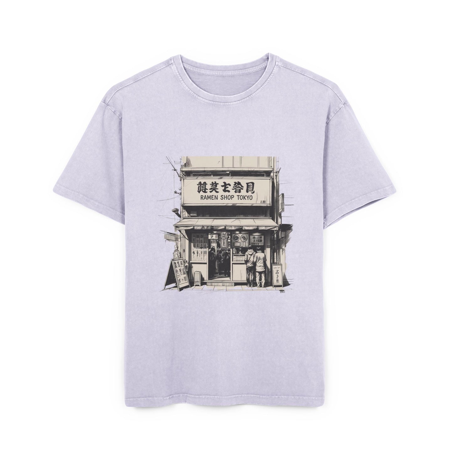 Ramen Shop Oversized Acid Wash T-Shirt
