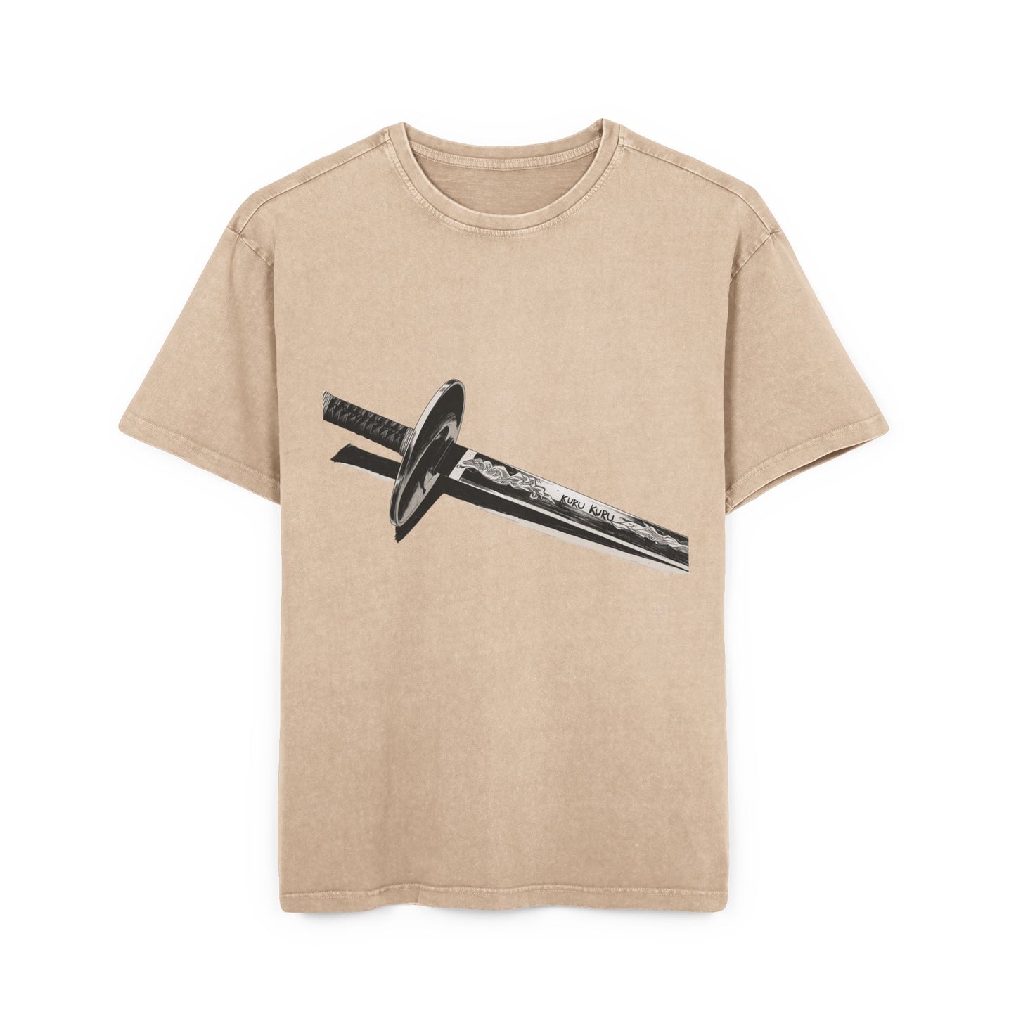 Kuru Kuru Katana Oversized Acid Washed T-Shirt