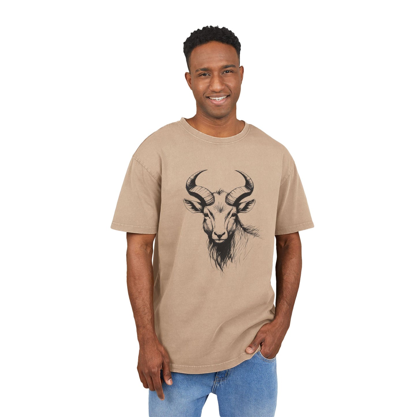 Capricorn Oversize Acid Washed T-Shirt