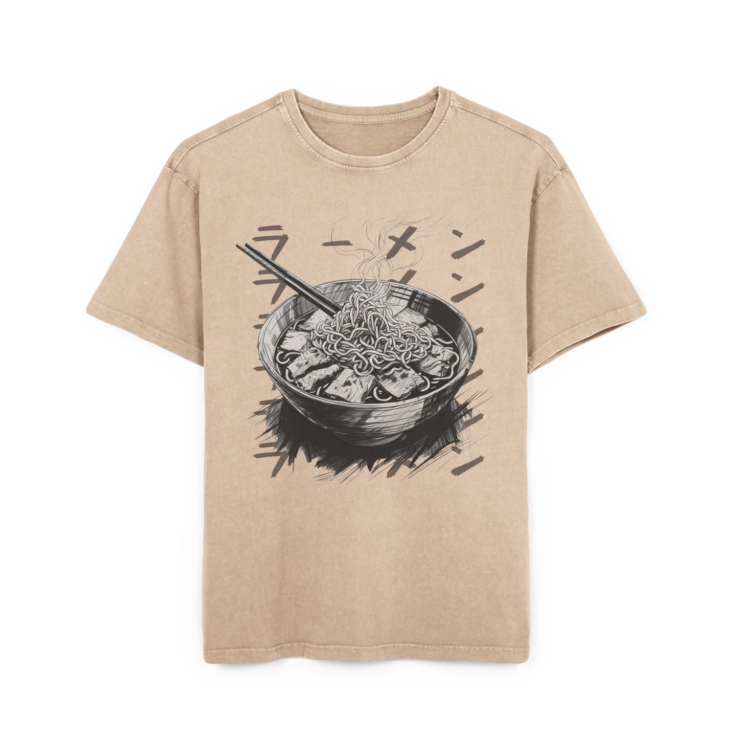 Ramen Bowl Oversized Acid Washed T-Shirt