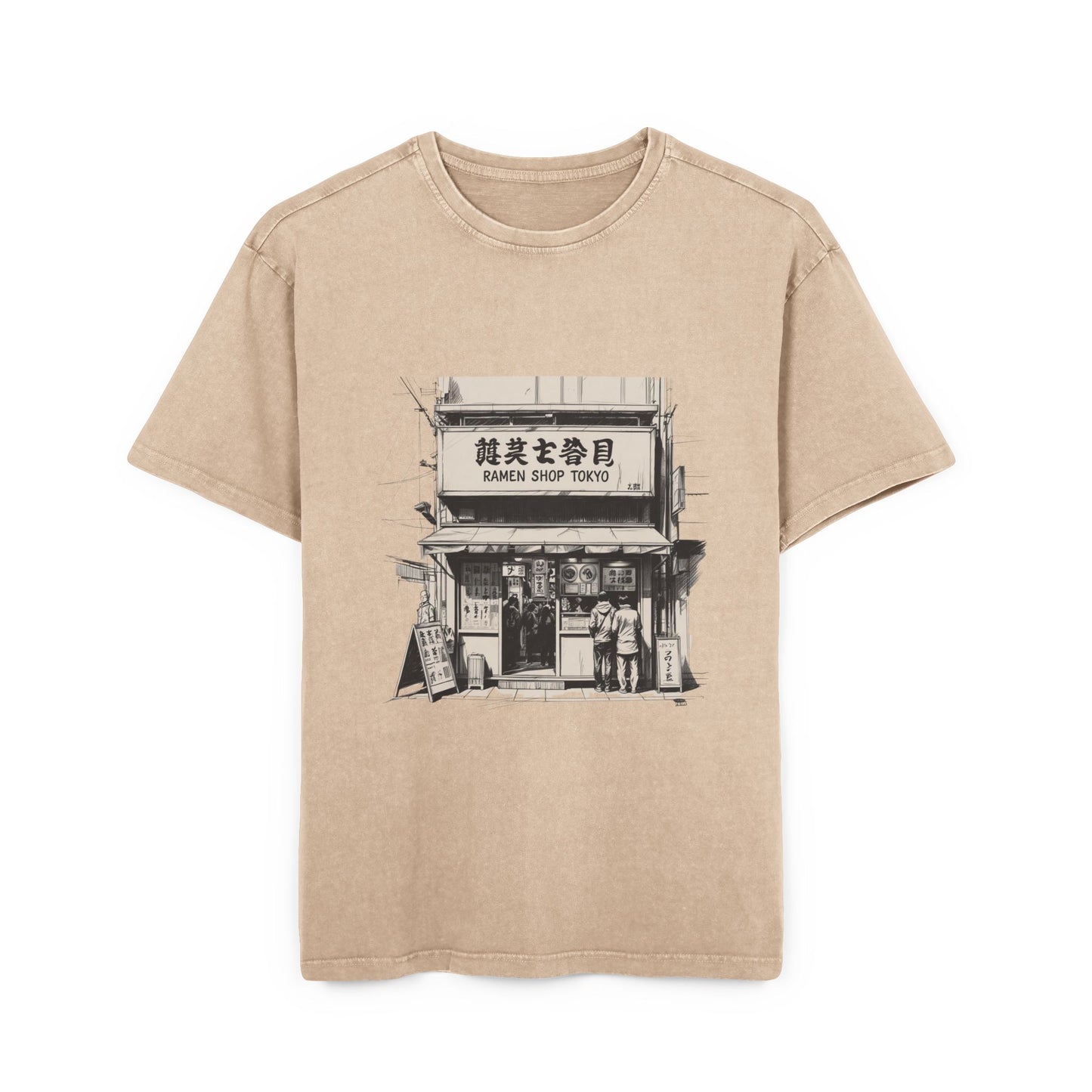 Ramen Shop Oversized Acid Wash T-Shirt