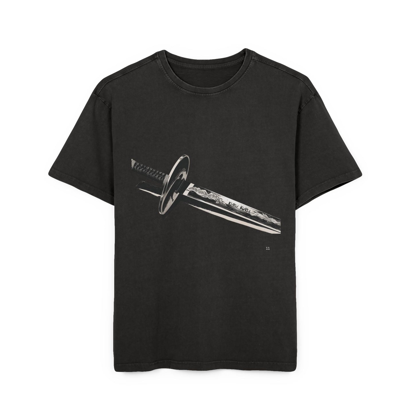 Kuru Kuru Katana Oversized Acid Washed T-Shirt
