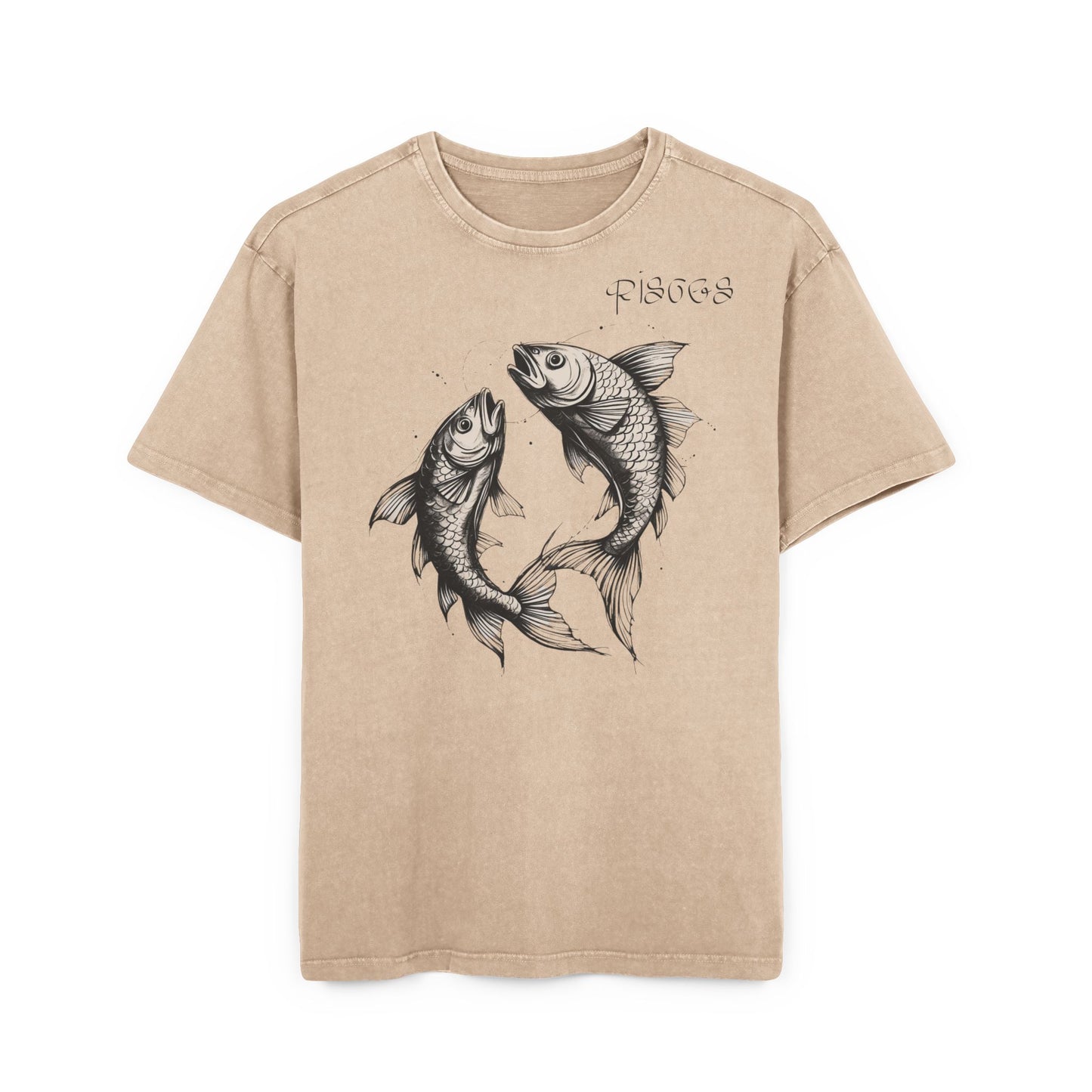 Pisces Oversize Acid Washed T-Shirt