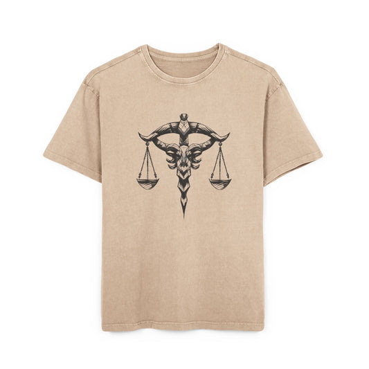 Libra Oversize Acid Washed T-Shirt