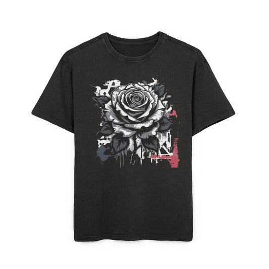 Grey Rose Oversized Acid Washed T-Shirt