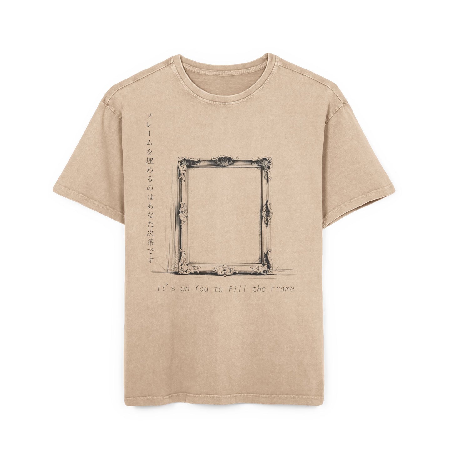 It's On You To Fill The Frame Oversized Acid Washed T-Shirt