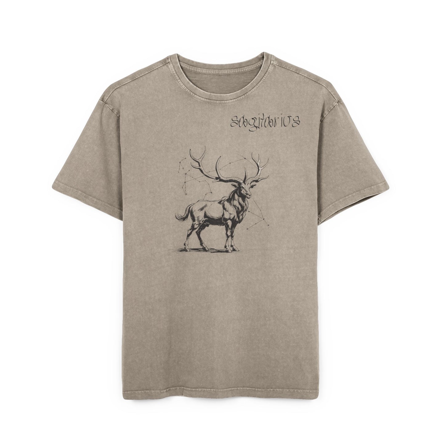 Sagitarius Oversize Acid Washed T-Shirt