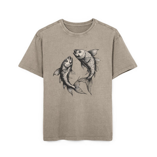 Pisces Oversize Acid Washed T-Shirt