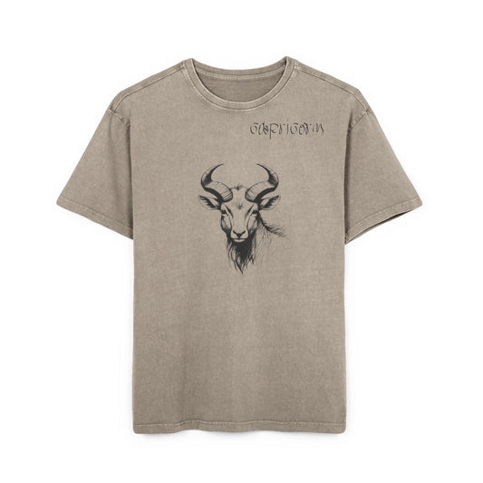 Capricorn Oversize Acid Washed T-Shirt