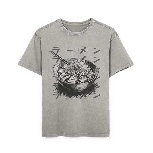 Ramen Bowl Oversized Acid Washed T-Shirt