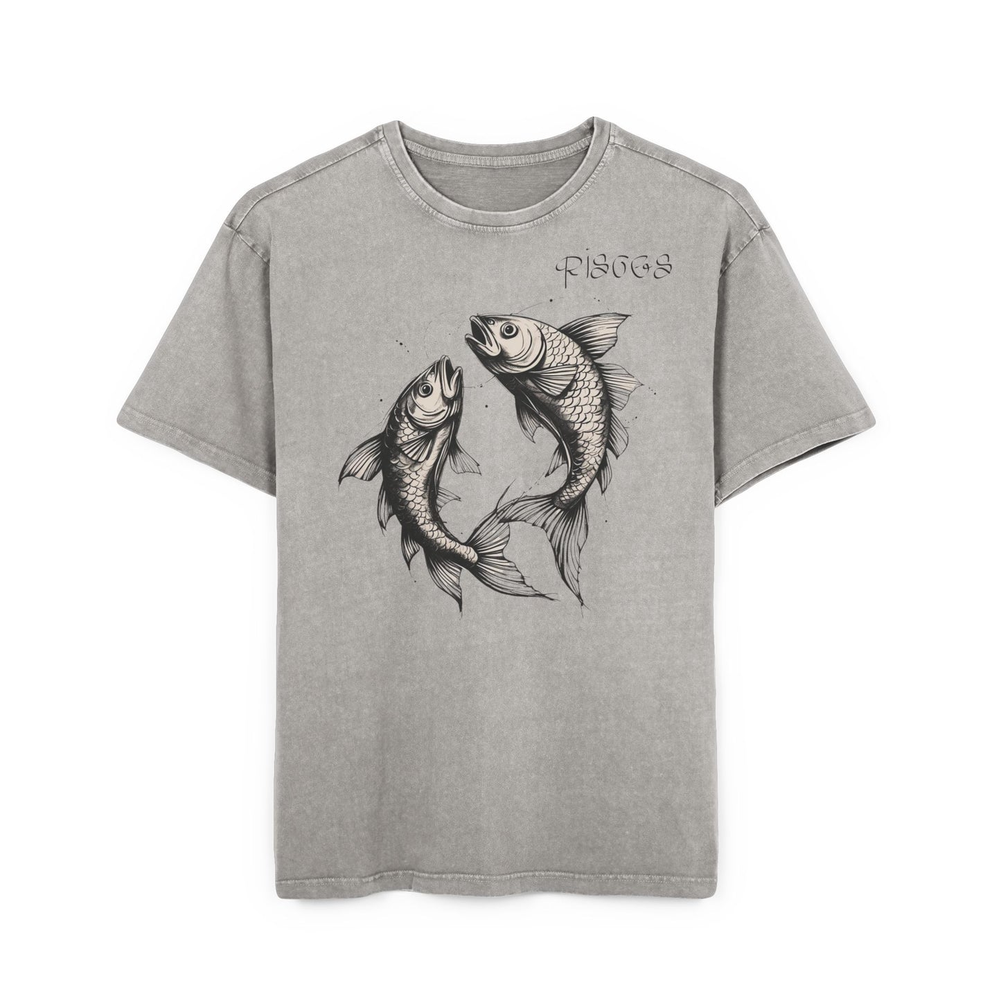 Pisces Oversize Acid Washed T-Shirt