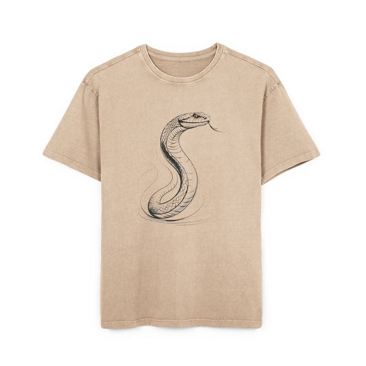 Serpent Oversized Men's Acid WashedT-Shirt
