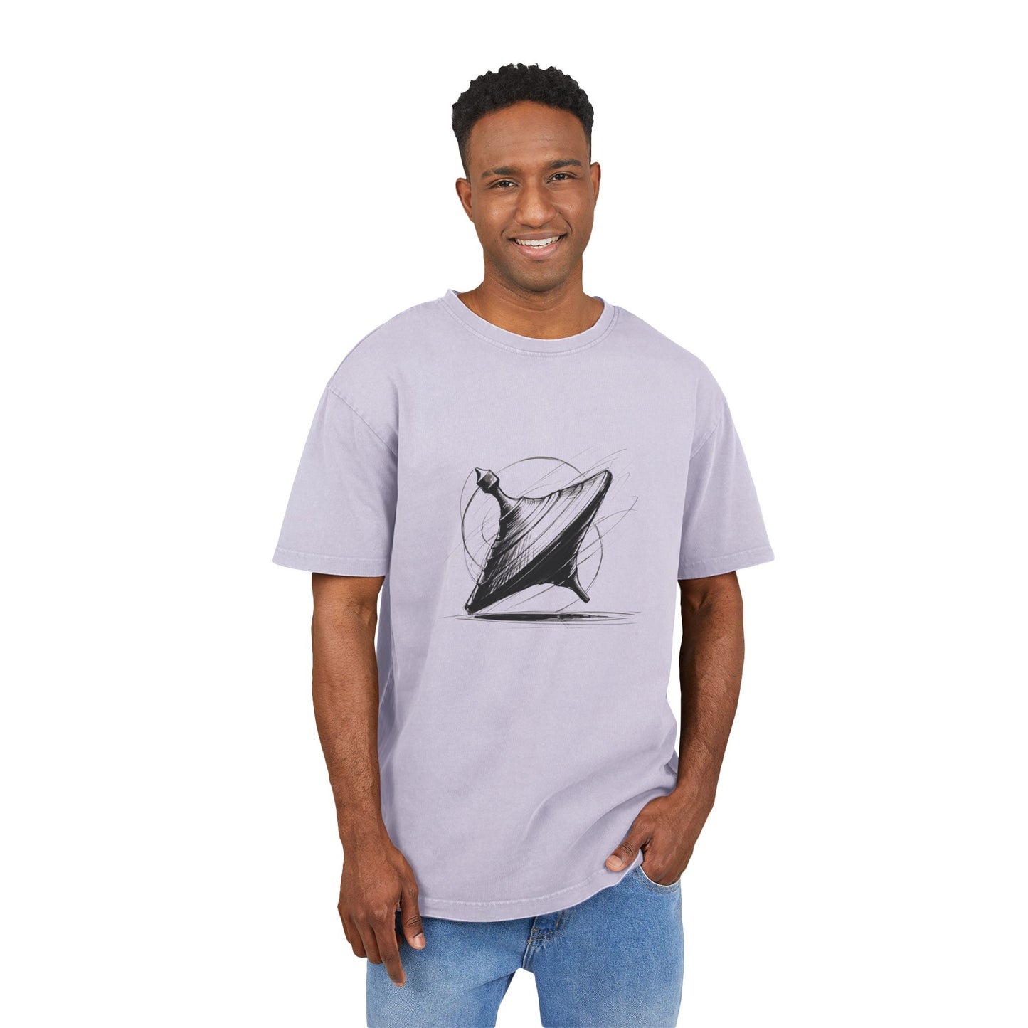 Spinning Top Oversized Acid Washed T-Shirt