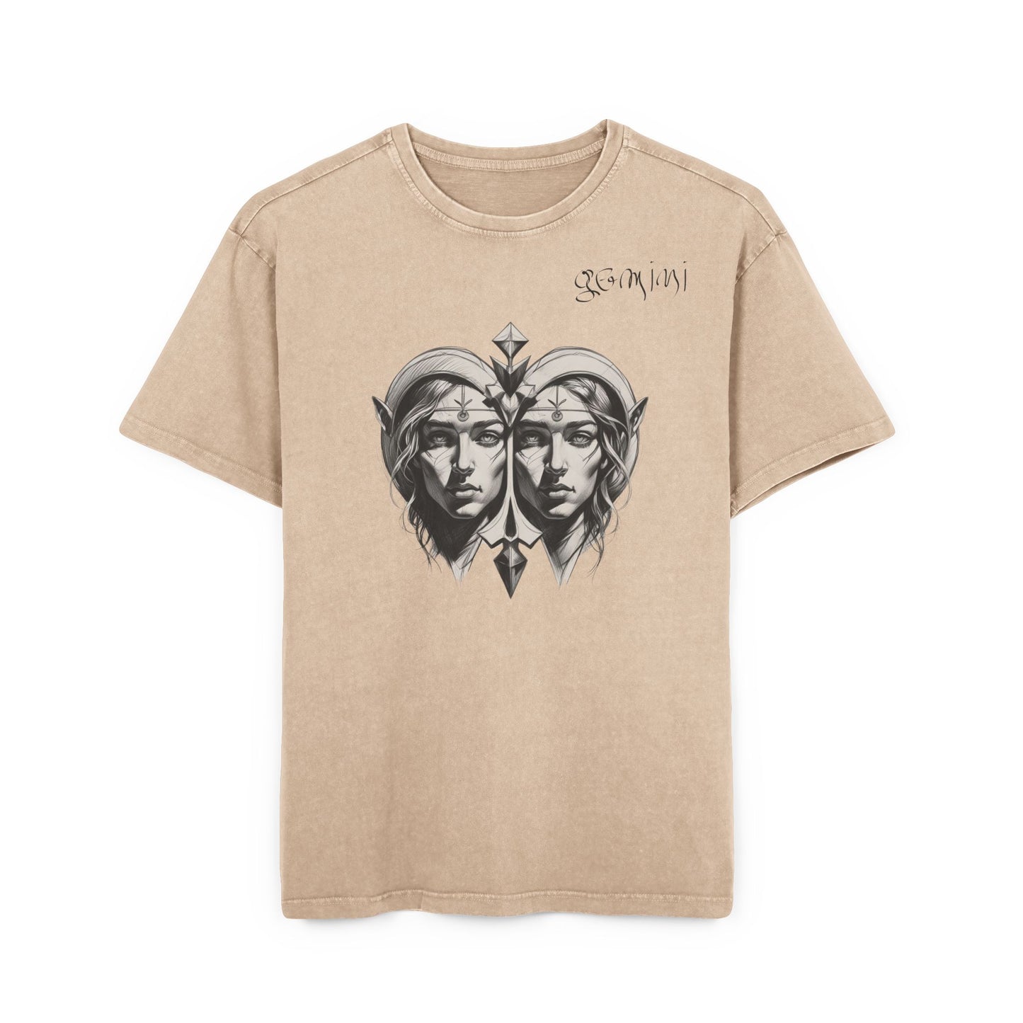 Gemini Oversize Acid Washed T-Shirt