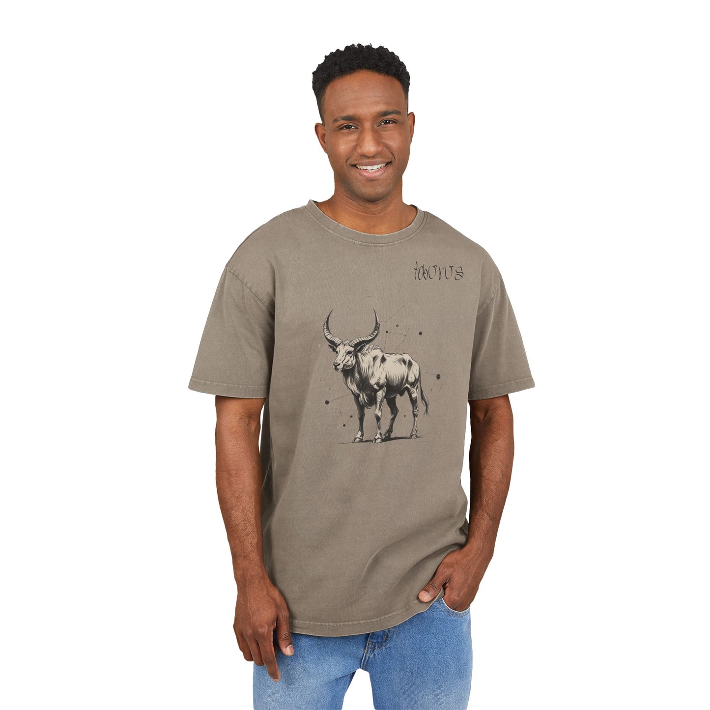 Taurus Oversize Acid Washed T-Shirt