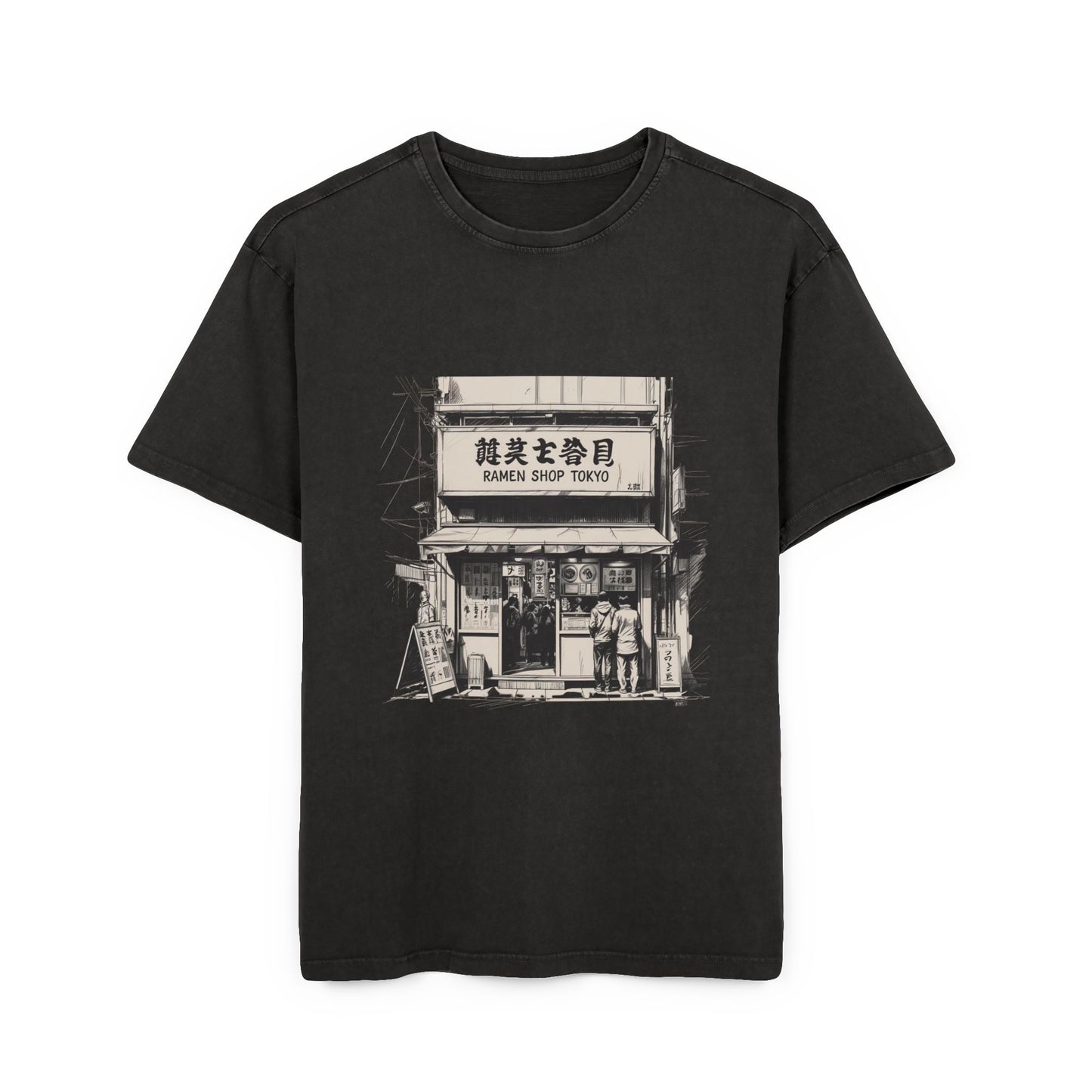 Ramen Shop Oversized Acid Wash T-Shirt