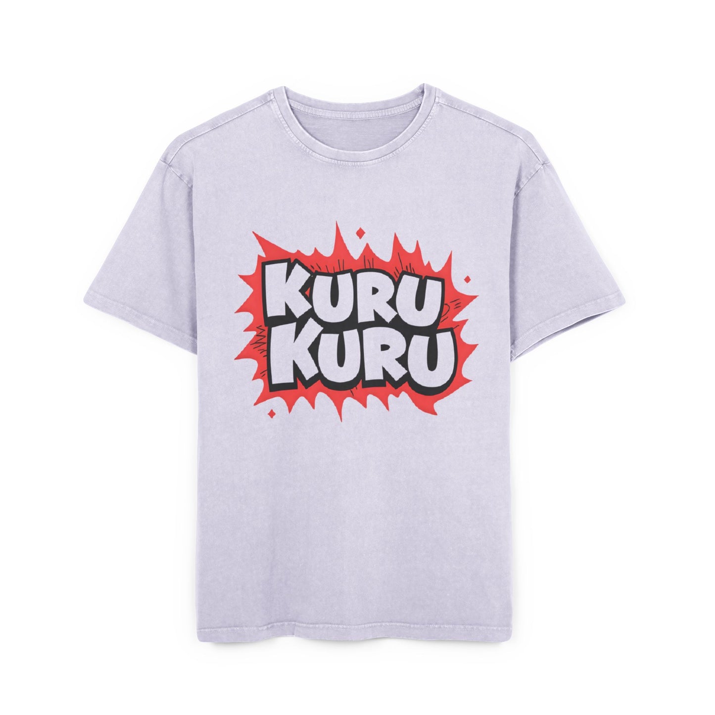 Kuru Kuru Oversized Men's Acid Washed Graphic T-Shirt