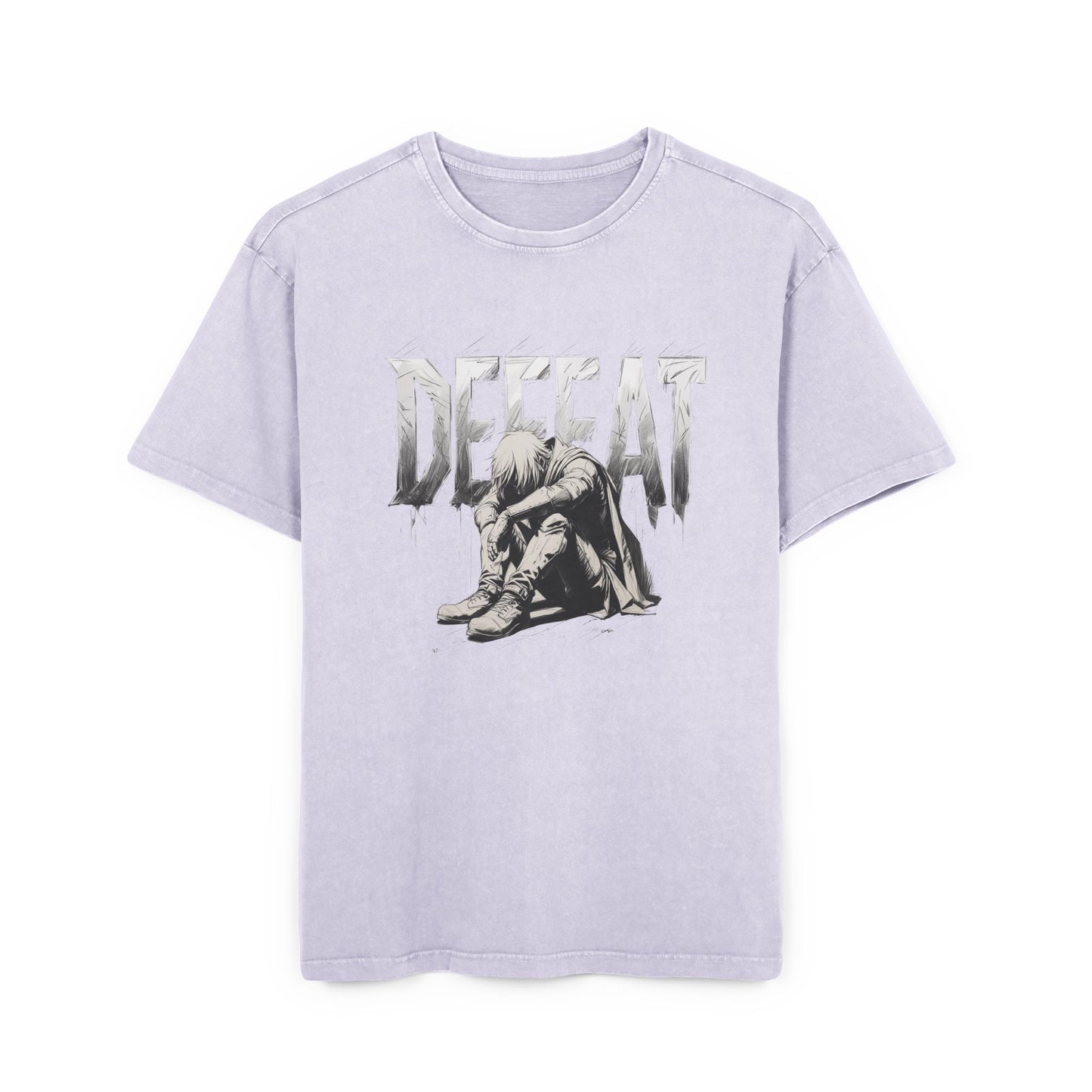 Defeated Man Oversized Acid Washed  T-Shirt
