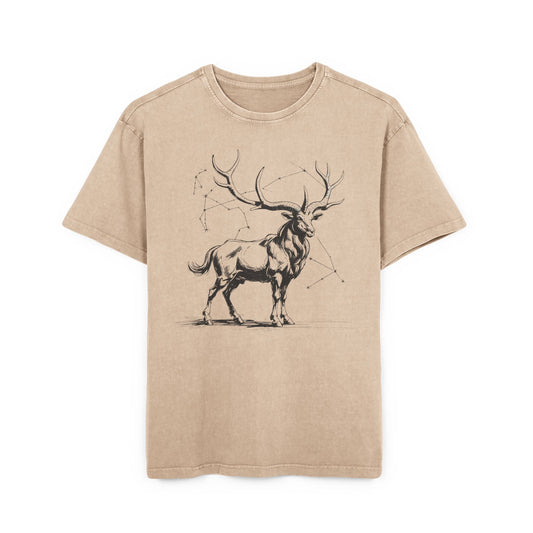 Sagitarius Oversize Acid Washed T-Shirt