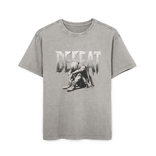 Defeated Man Oversized Acid Washed  T-Shirt