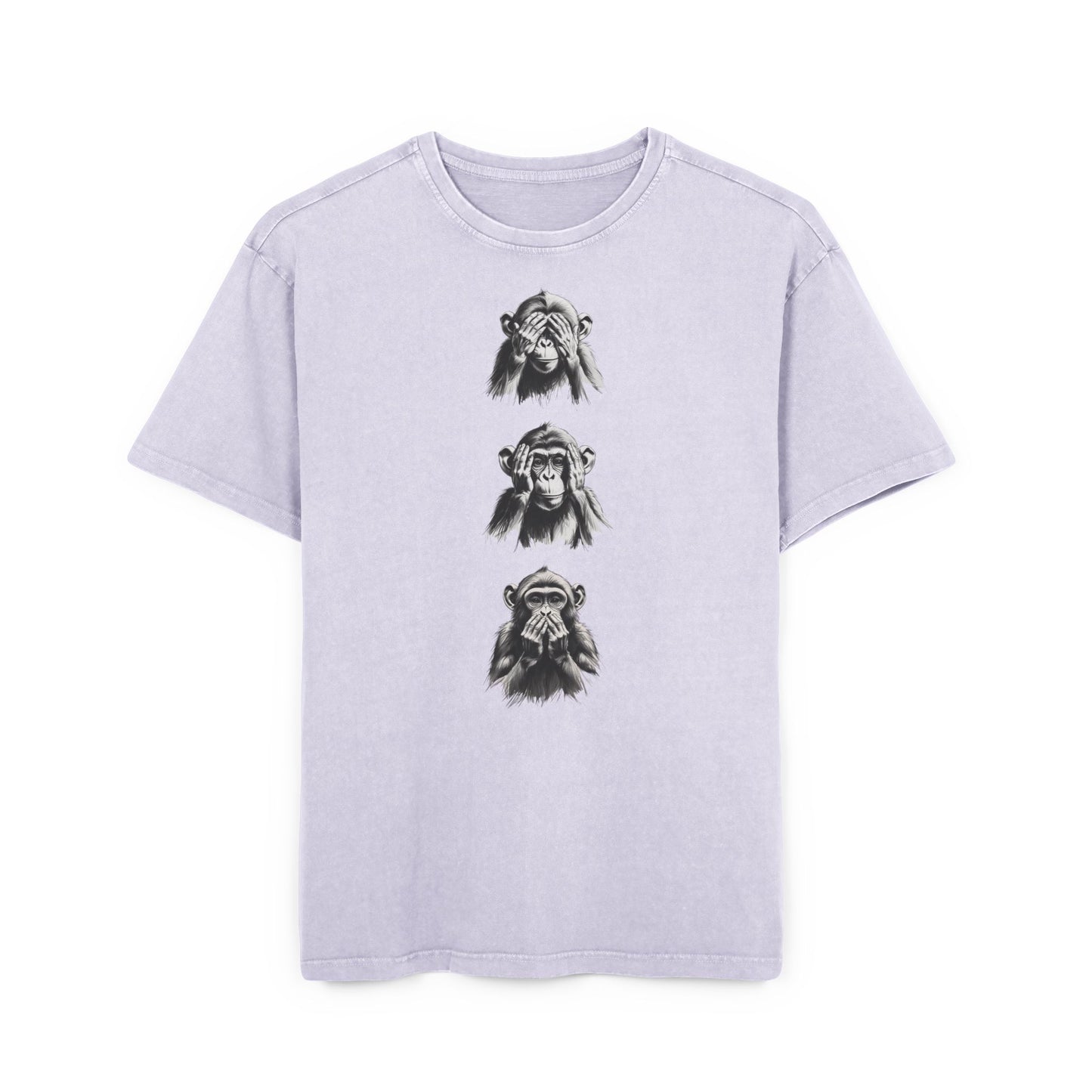 3 Expressions Monkey Oversized Acid Wash T-Shirt