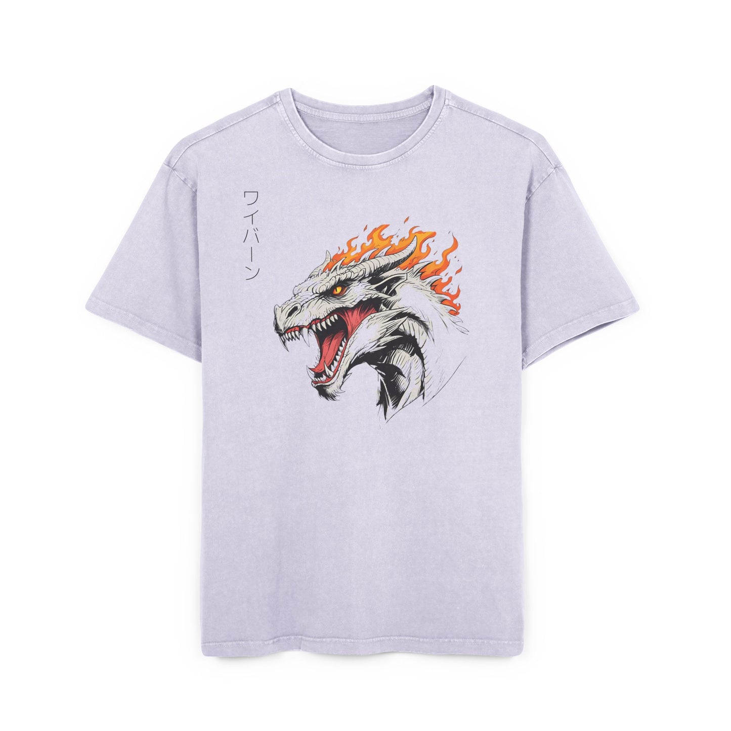 Wyvern Head Oversized Acid Washed T-Shirt
