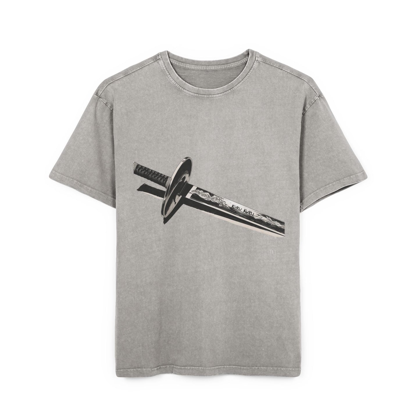 Kuru Kuru Katana Oversized Acid Washed T-Shirt