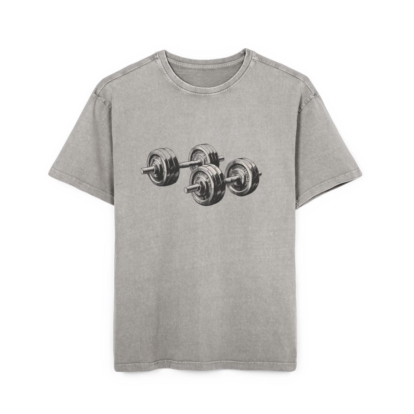 Dumbbells Oversized Acid Washed T-Shirt