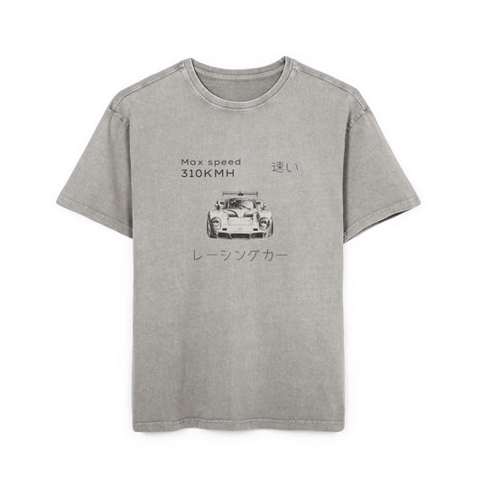 Race Car Oversized Acid Washed T-Shirt