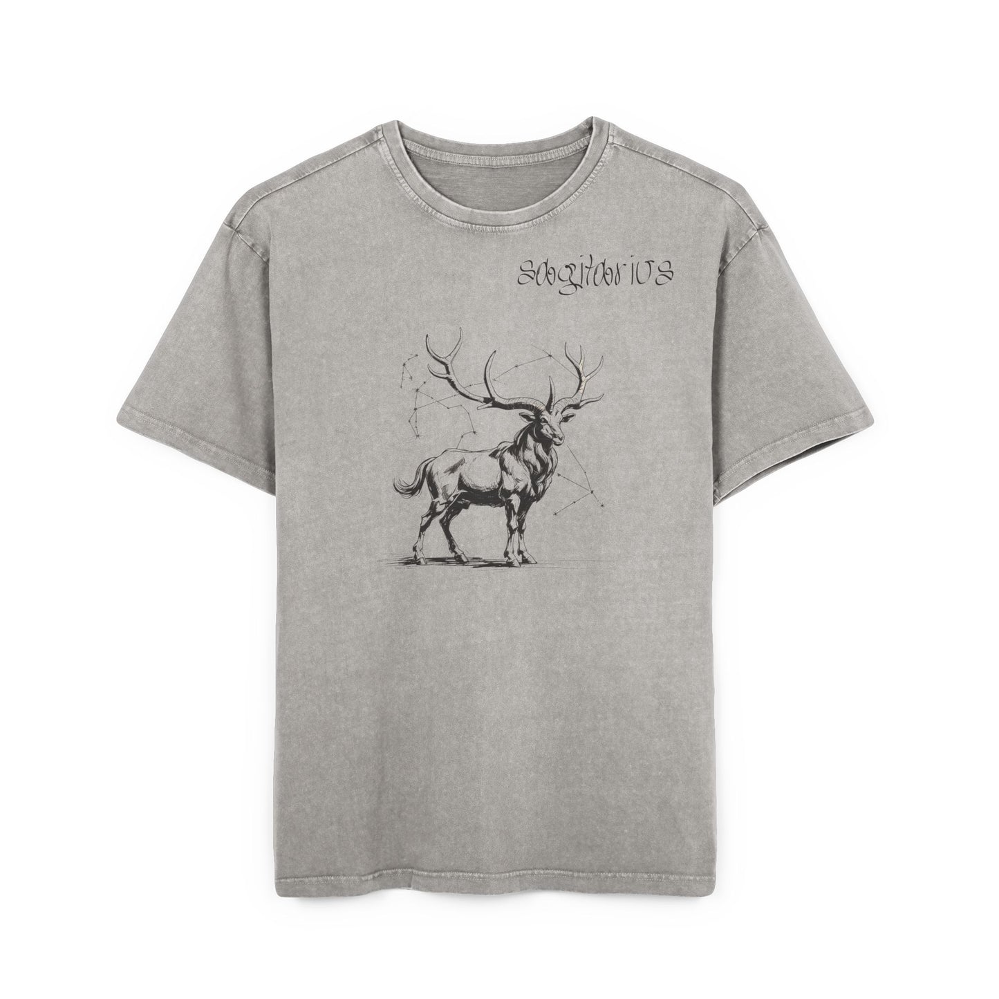 Sagitarius Oversize Acid Washed T-Shirt