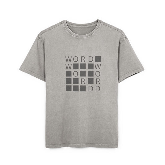 Word Oversized Acid Washed T-Shirt