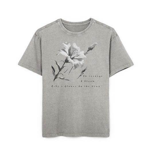 In Carnage I Bloom Like A Flower In the Dawn Oversized Acid Washed T-Shirt