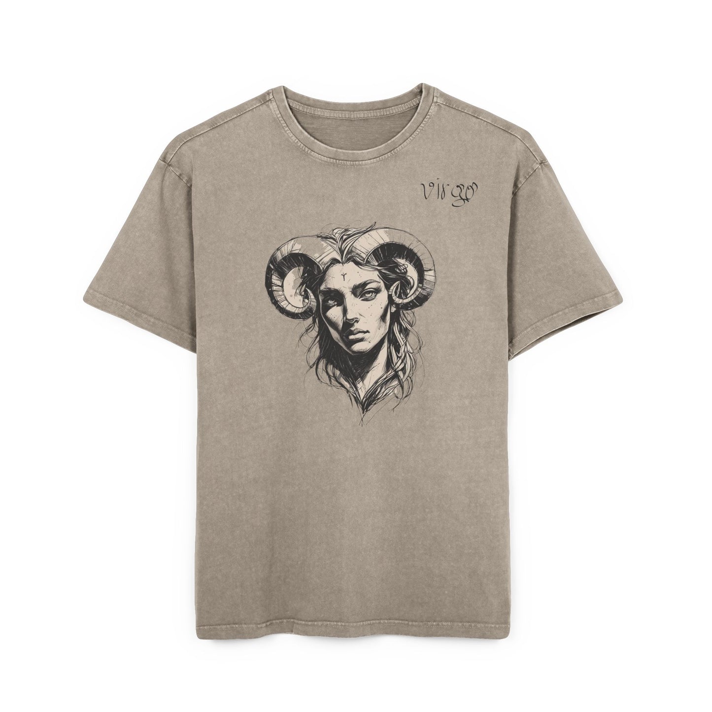 Virgo Oversize Acid Washed T-Shirt