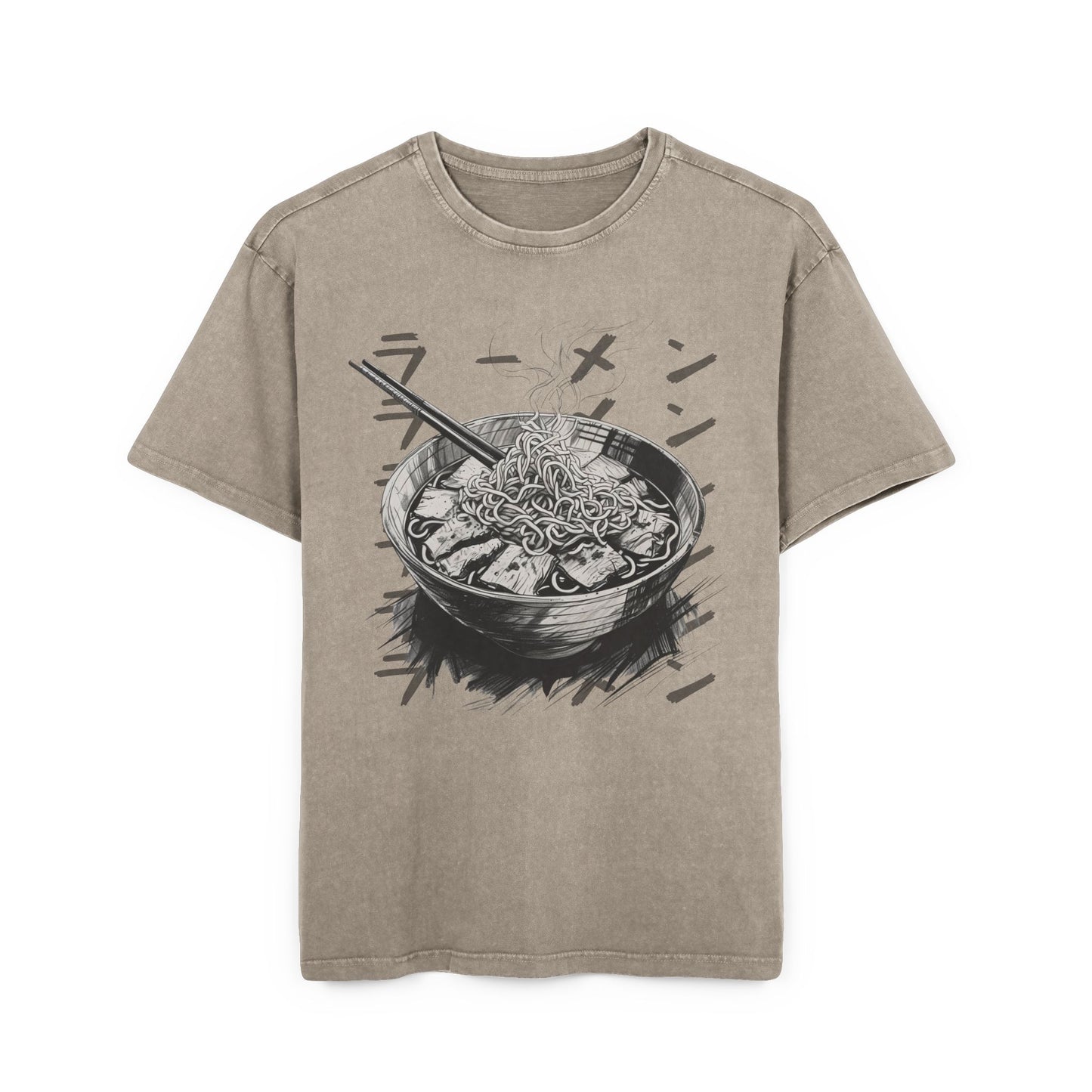 Ramen Bowl Oversized Acid Washed T-Shirt