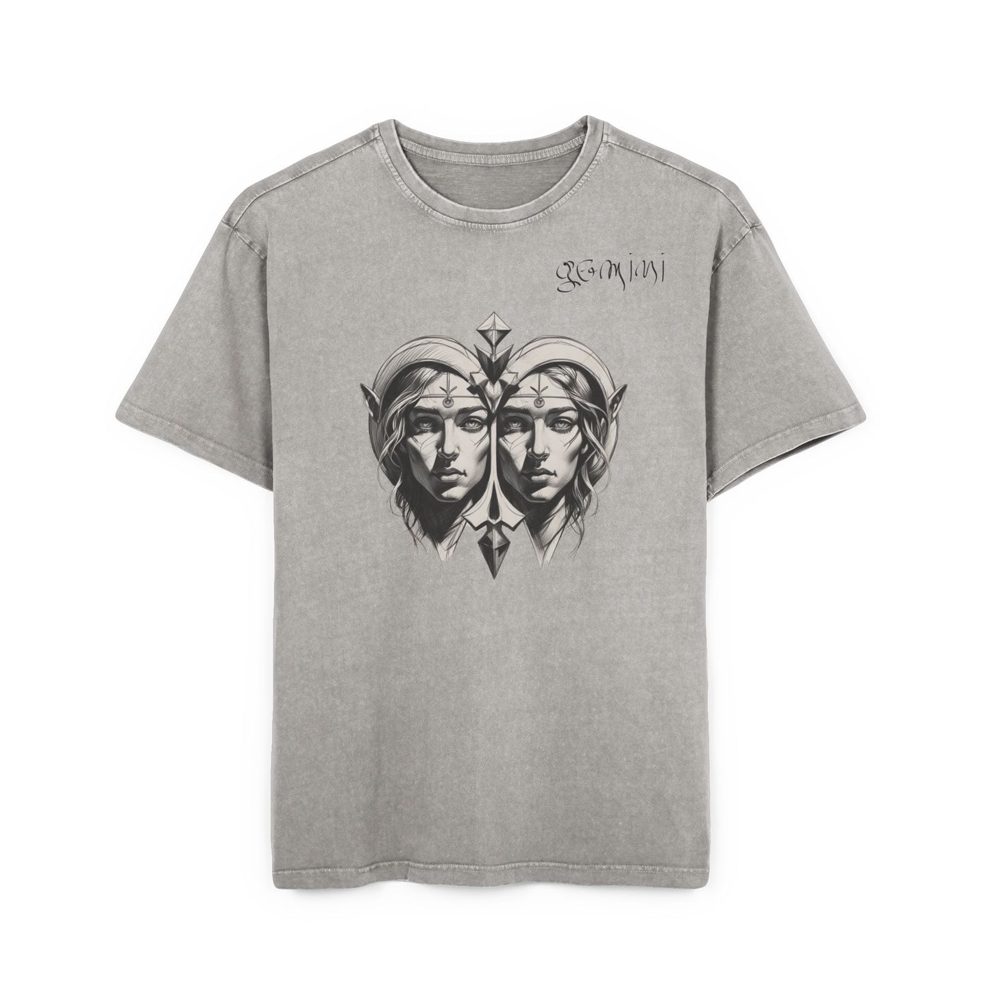 Gemini Oversize Acid Washed T-Shirt