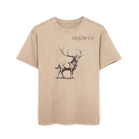 Sagitarius Oversize Acid Washed T-Shirt