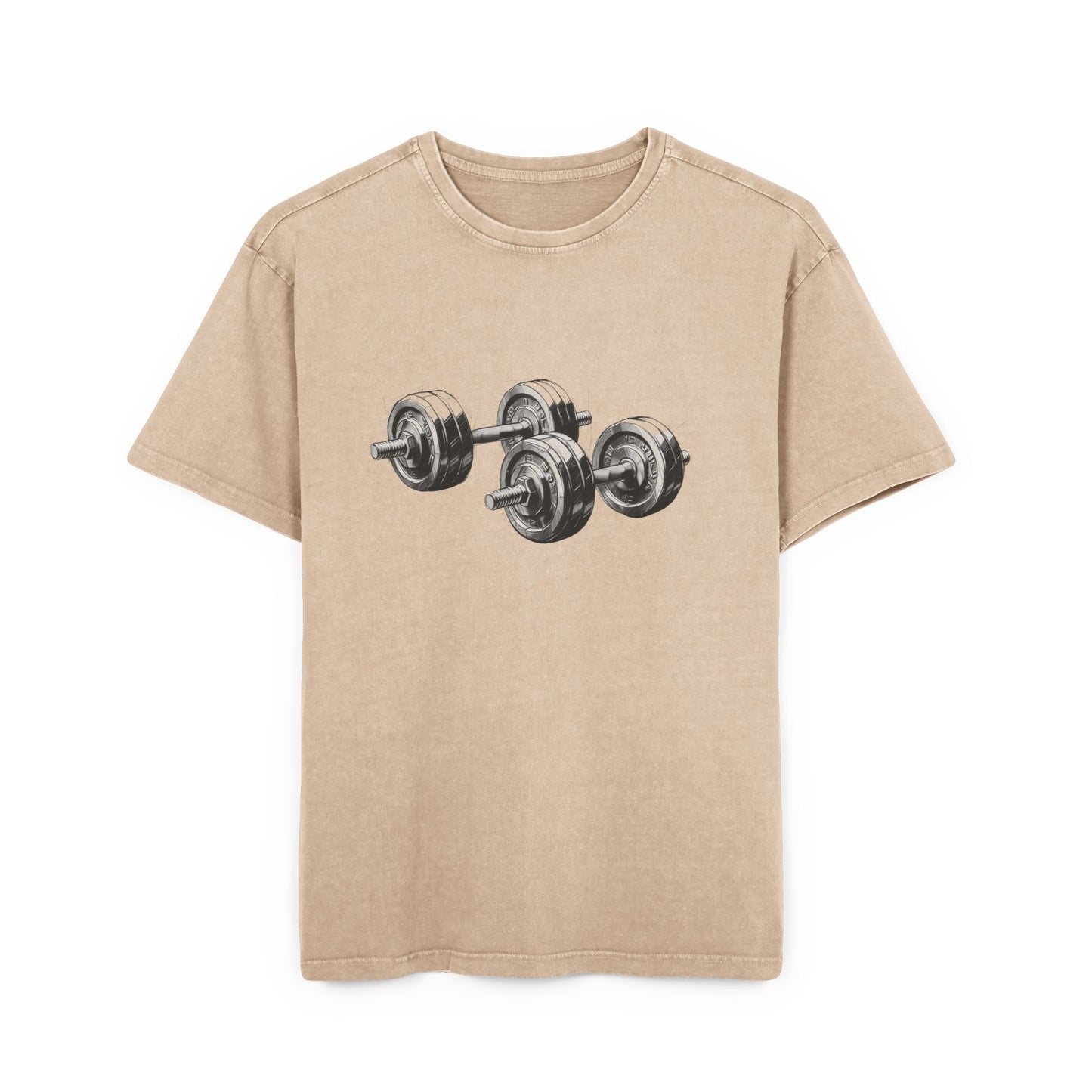 Dumbbells Oversized Acid Washed T-Shirt