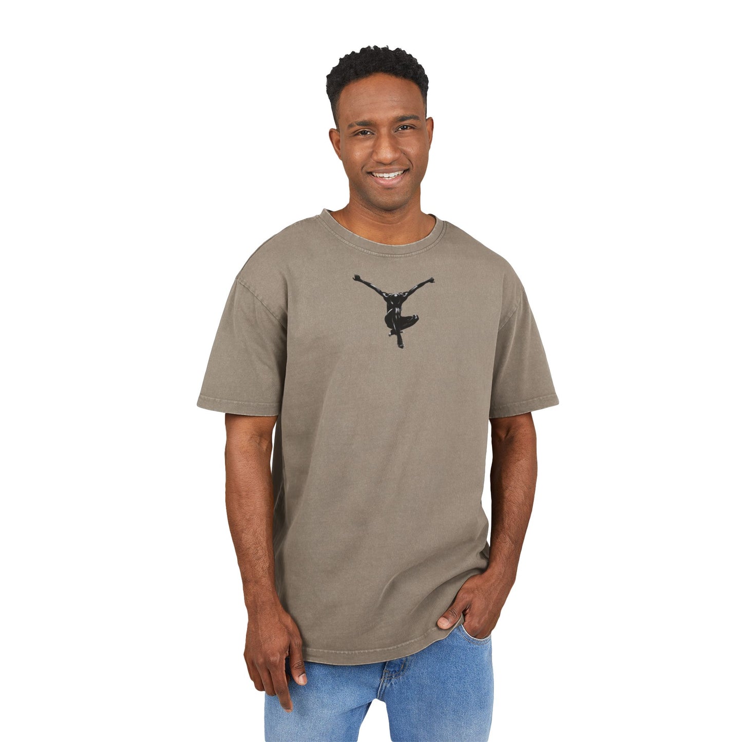 Kiss From A Rose Oversized Men's Acid Washed T-Shirt