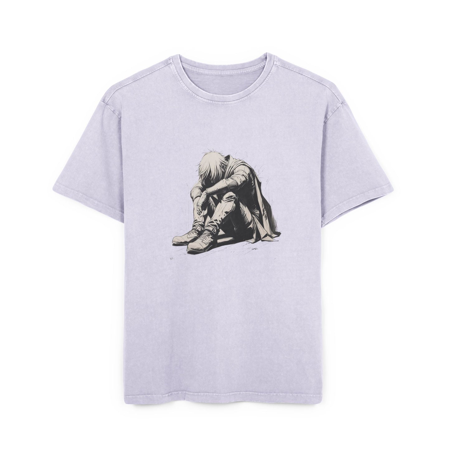 Defeated Man Oversized Acid Washed  T-Shirt
