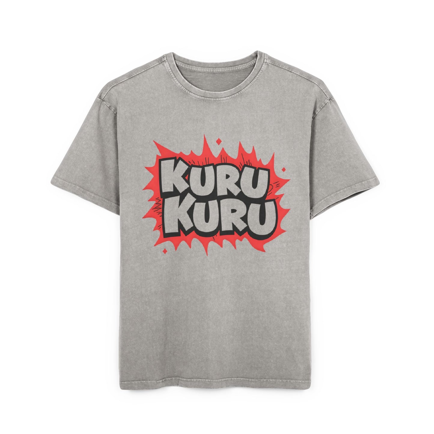Kuru Kuru Oversized Men's Acid Washed Graphic T-Shirt